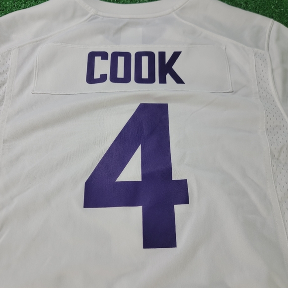 Nike Minnesota Vikings Dalvin Cook #4 Football Jersey Size Large White Purple - Picture 8 of 8